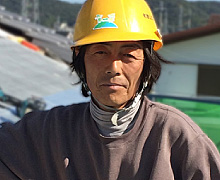 北野雄司。一級かわらぶき技能士。瓦マイスター